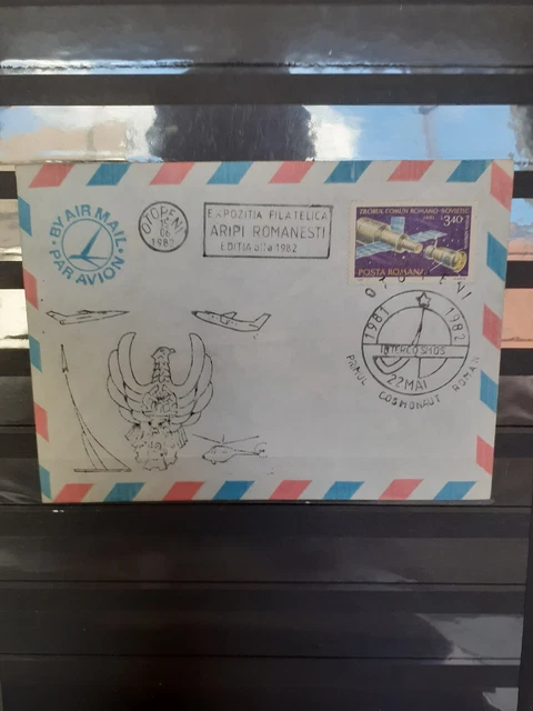 Briefmarken aus Rumänien.Mi.nr.3793 auf Brief.Expozitia Filatelica Aripi Romanes