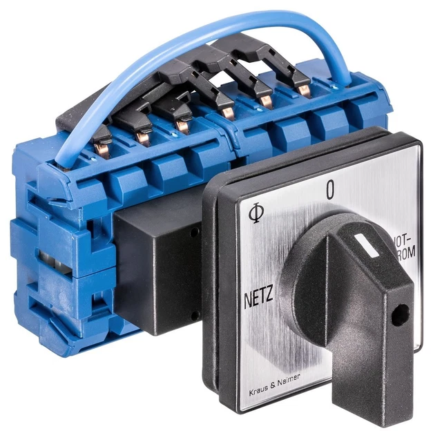 Kraus & Naimer KA63B T904 VE2 F437 4-pole 4-pole 63A with stand net 0 emergency current click mount load switch