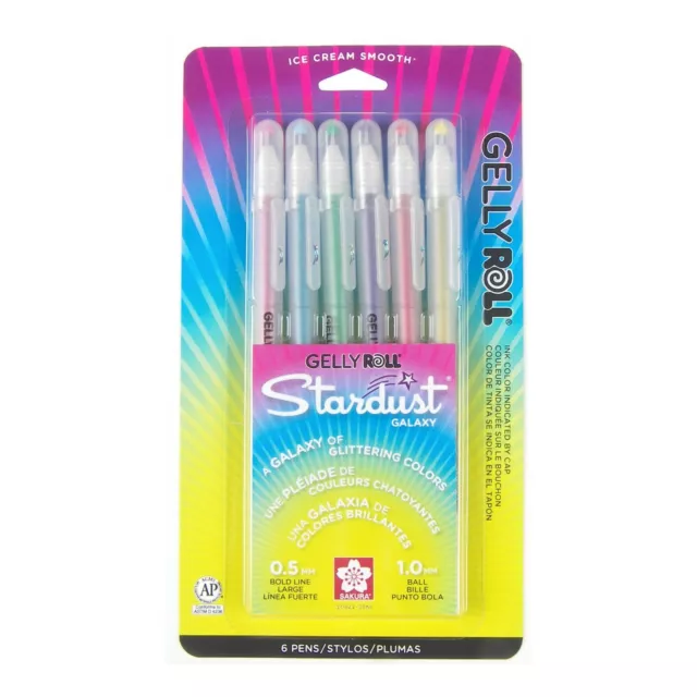 Sakura Gelly Roll Gel Pens - 05/08/10 - Bright White Ink - Blister Pack of  6