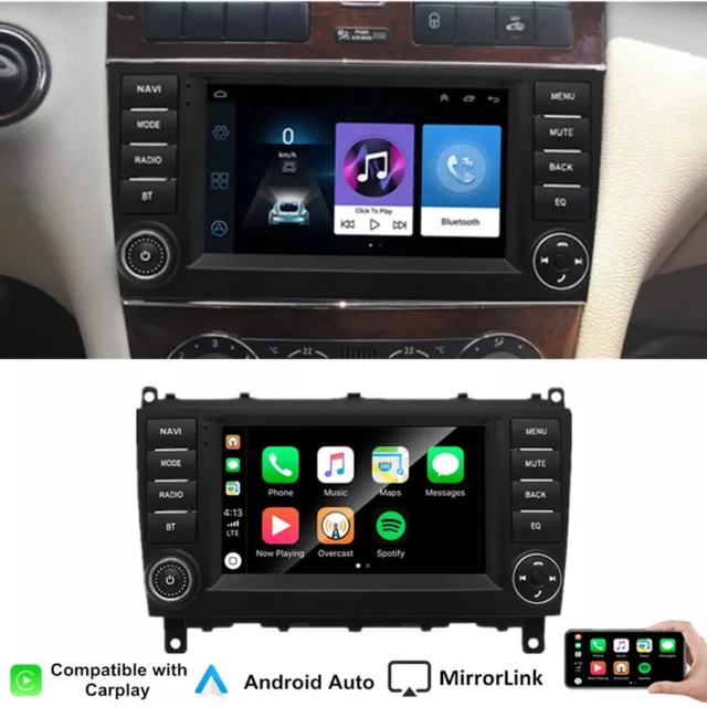 7" Android 11 Stereo Radio GPS For 2004-2006 Mercedes-Benz W203 C-Class Carplay