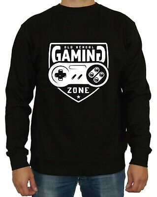 Old School Gaming Zone Sweater Fun Zocker Gamer Geek Nerd PRO Mario Konsole