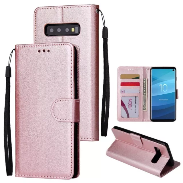 For Samsung Galaxy J3 J5 J7 J8 A6 A7 A8 Plus 2018 Flip Leather Wallet Case Cover 3