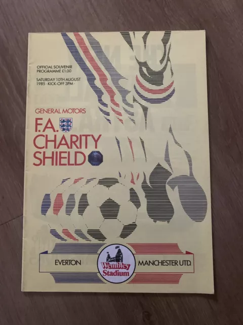 FA Charity Shield 1985 Everton v Man Utd Programme