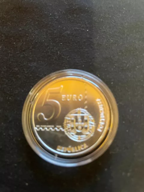 5 Euro Portugal  2003 Silber  150 Jahre Briefmarke