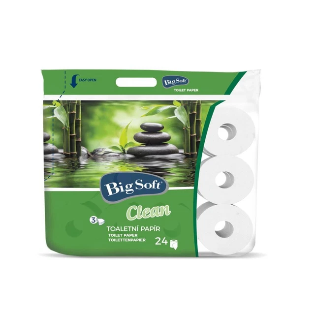 3x BigSoft Carta Igienica 24er 150 Fogli 3 Ply Wc Fazzoletti Ruoli Cellule Nuovo