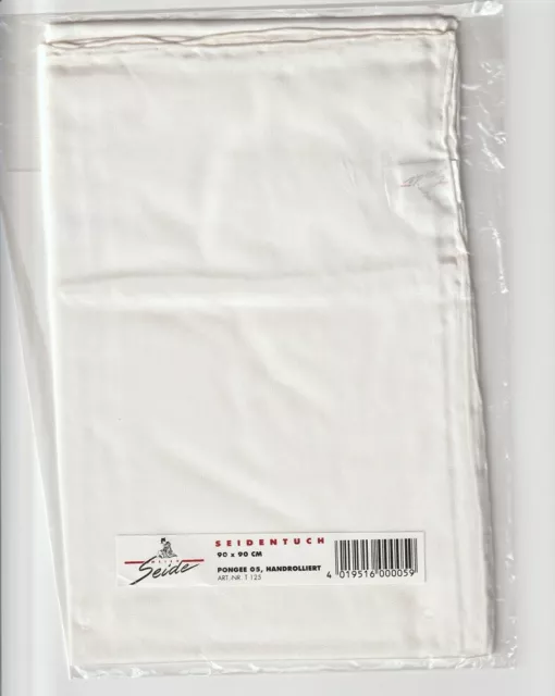 30% Descuento: Pañuelo Seda, Reine Seda, Pongé 05 , 90 X 90CM, Blanco Natural