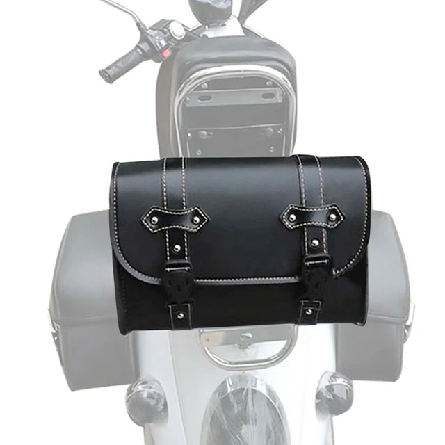 Sissy Bar Bag 14L Pour Indian Scout Bobber Twenty - Sacoche Moto Noire Avec Housse Pluie