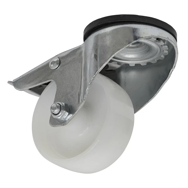 Sealey SCW480SBL Roulette Roue Trou de Boulon Pivot Avec Total Verrou Ø80mm