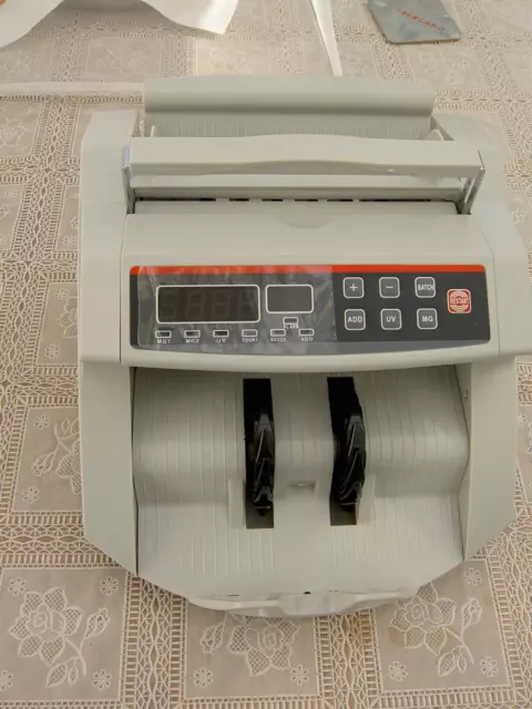 Money Bill Cash Counter Bank Currency Counting Machine UV & MG Counterfeit