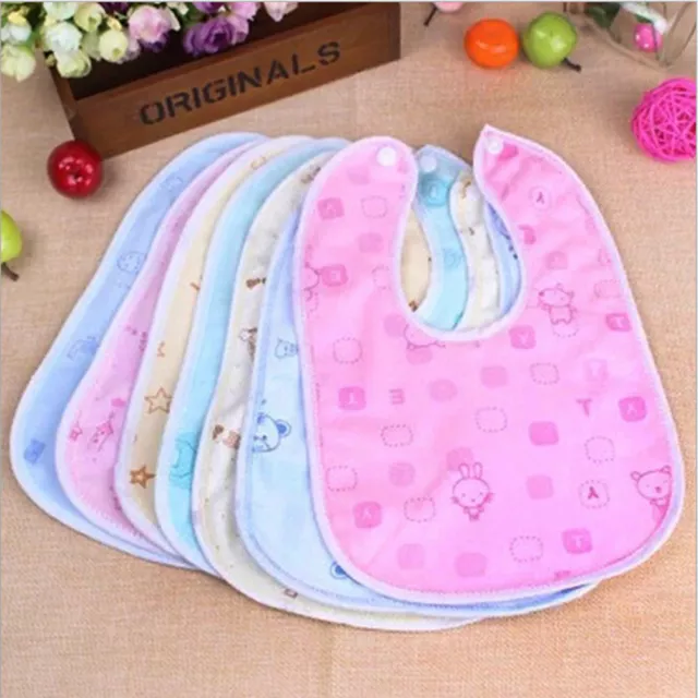 Newborn Toddler Infant Baby Boy Girl Bibs Waterproof Saliva Cartoon Towel :'h 2