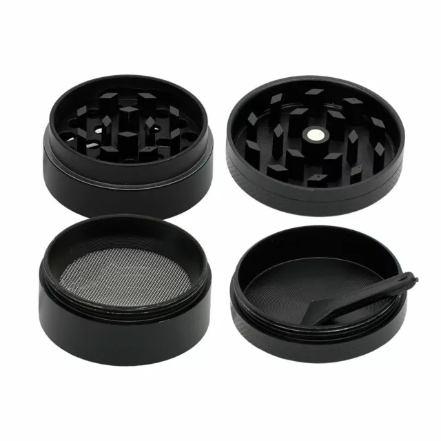 4 Layer Metal Zinc Alloy Herb Grinder Hand Muller Crusher Spice AU 2