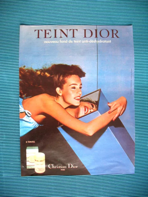 Publicite De Presse Christian Dior Fond De Teint Anti-Deshydratant Ad 1980