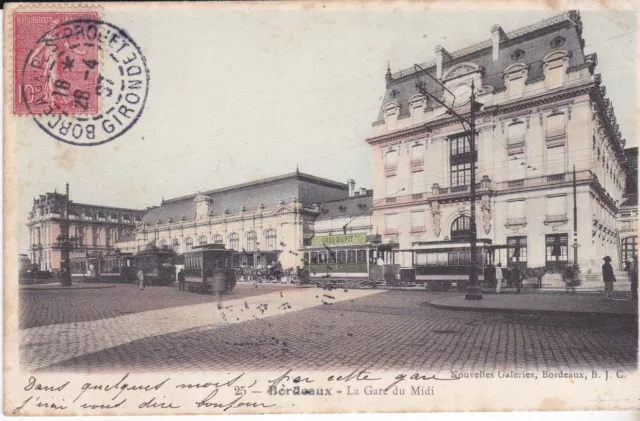 Cpa Bordeaux La Gare Du Midi