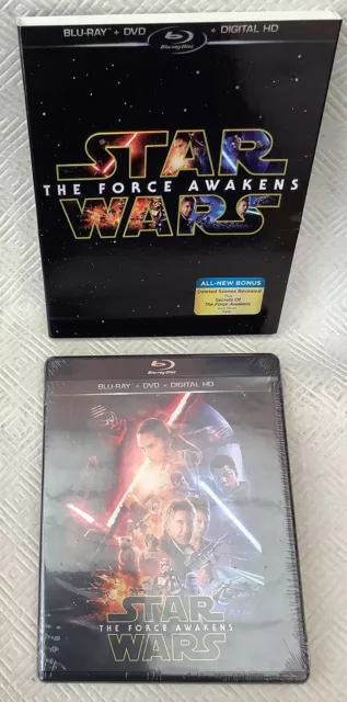Star Wars The Force Awakens Blu-Ray with Dark Sleeve - Bonus Scenes - New Sealed