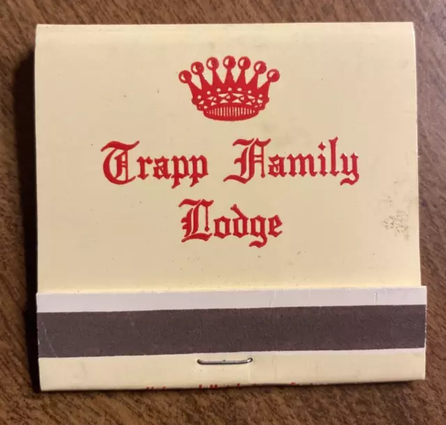 Vintage Trapp Family Lodge Stowe Vermont VT Advertising Hotel Matchbook MA2a