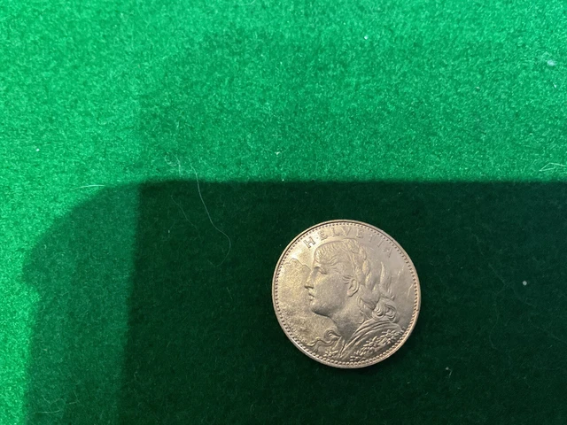 1922 Swiss Gold 10 Franc Coin.