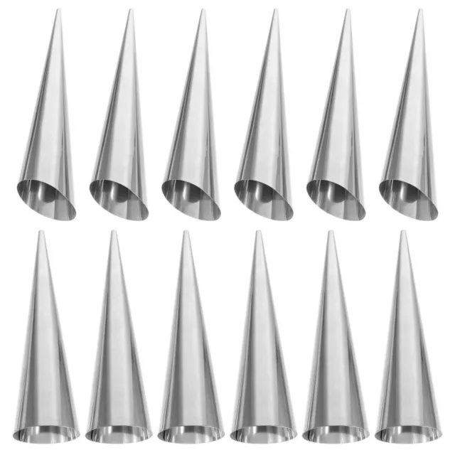 12 Pcs Cone Shape Baking Mold Chocolate Croissant Cannoli Molds Trumpet