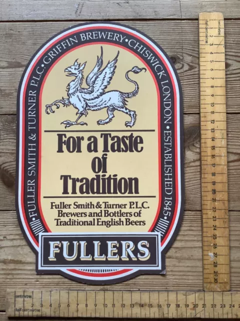 Large Beer Mat FULLERS  Chiswick 30 x 19 cms, 12 x 7.5 inches Oversize