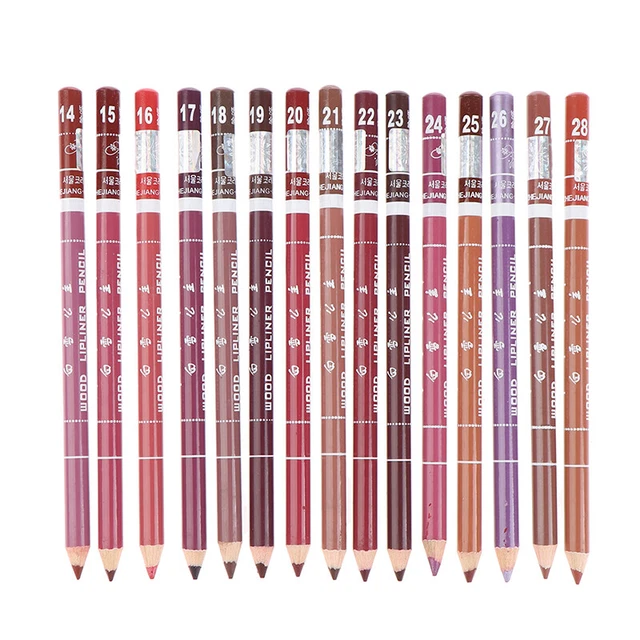 1Pcs Professional Wood Lip liner Waterproof Lady Long Lasting Lip Liner Penci Le
