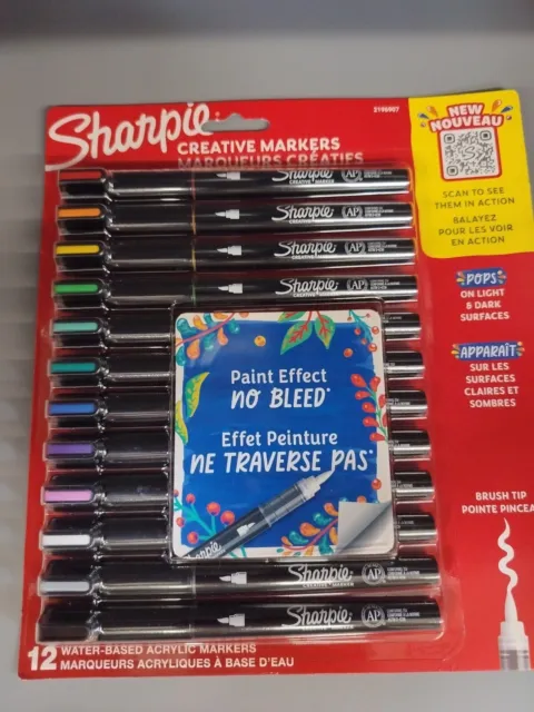 Sharpie Creative Markers, Water-Based Acrylic Markers, Brush Tip (2196907)