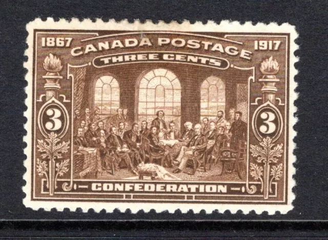 (427)     Canada 1917  50th Anniv of Confederation 3c. Bistre Brown SG244 M/Mint