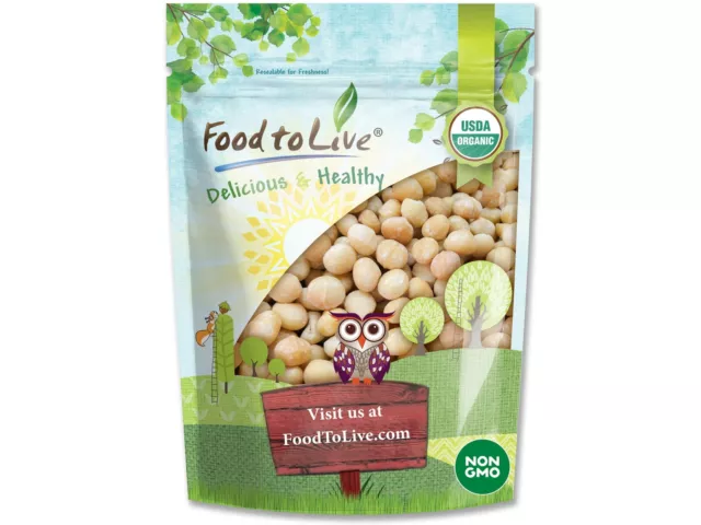 Organic Whole Macadamia Nuts - Non-GMO, Kosher, Raw, Vegan - by Food To Live