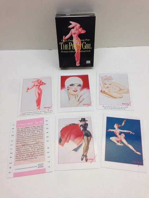 GEORGE PETTY 4 Cards THE PETTY GIRL Mint Pinup Trading Cards From