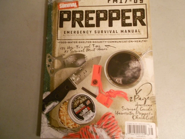 PREPPER EMERGENCY SURVIVAL Manual FM17-09 American Survival Guide £15. ...
