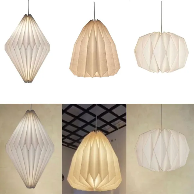 Ombre de lampe Pendentif Lumière Plafond suspendu Lanterne en papier origami