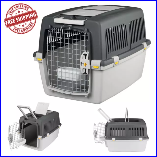 PET DOG Travel Transport Carry Cage Crate Metal Soft Plastic - Various Sizes