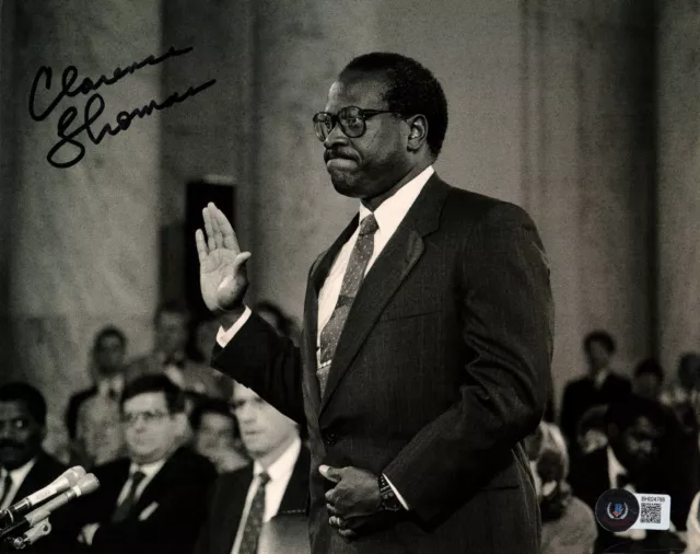 Clarence Thomas Signed 8X10 Photo Beckett Bas Coa Us Supreme Court Justice 4