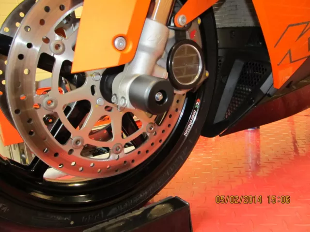 KTM RC8 2010-2018 Choc Protection avant & Roue Arrière Rondelle Boutons Slideers