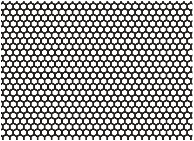 Calcomanías de vidrio fundido negras de 1/4"" de espesor panal 1 pieza 5"" X 7"" 1461