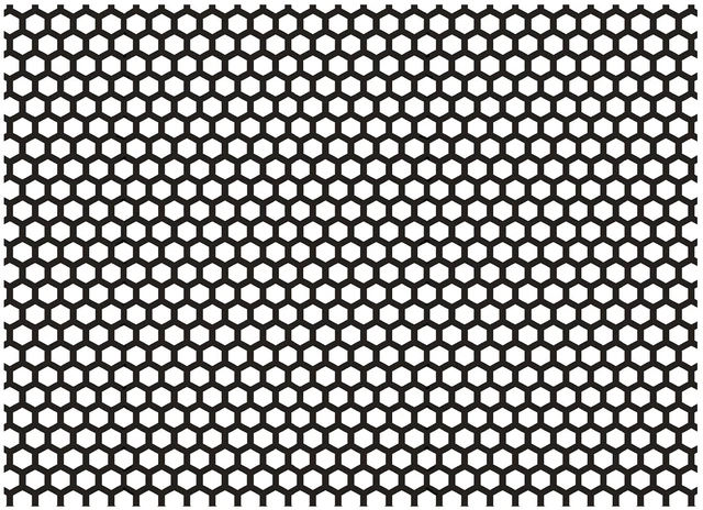 Calcomanías de vidrio fundido negras de 1/4"" de espesor panal 1 pieza 5"" X 7"" 1461