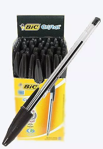 10x BIC Kugelschreiber Cristal Original, schwarz