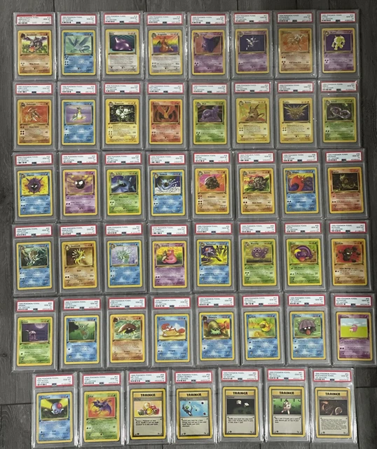 1999 Pokémon Fossil 1st Edition Complete Non Holo Set 47 x PSA 10 Gem Mint Cards