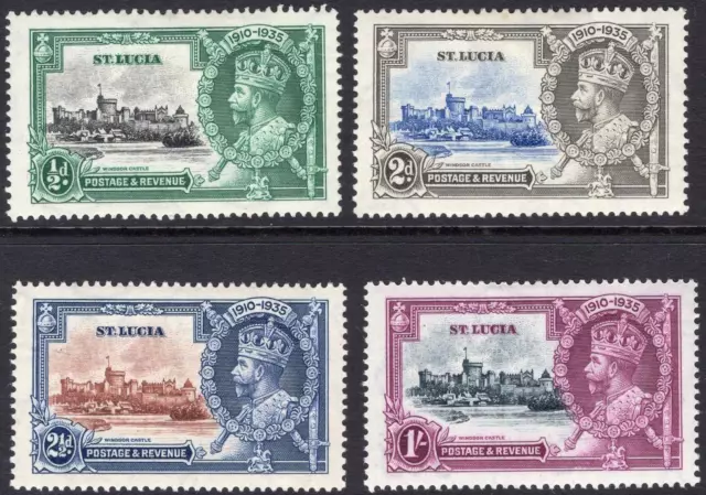 ST LUCIA-1935 Silver Jubilee Set Sg 109-112 LIGHTLY MOUNTED MINT