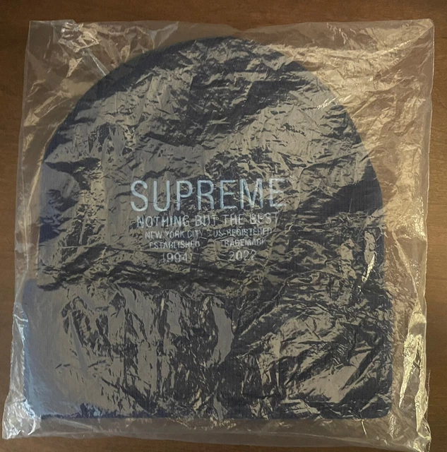 Supreme beanie Nothing But The Best Navy FW22 Box Logo New York 2022 Brand New