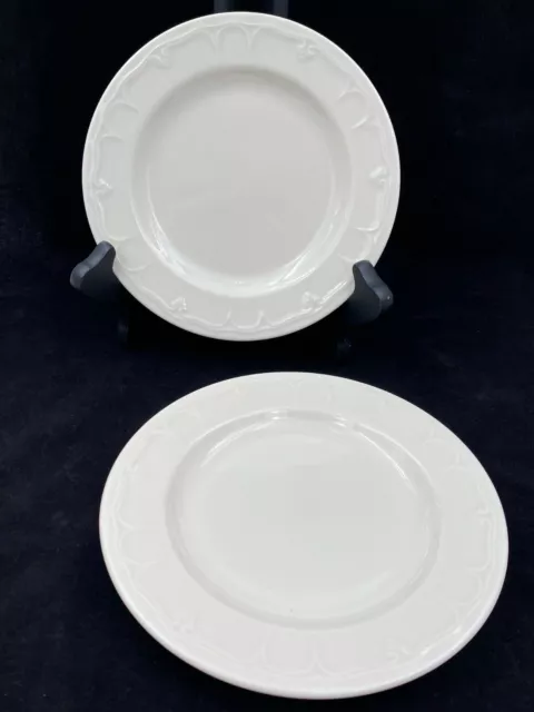 2 (Two) Lenox CASUAL ELEGANCE 6 3/8" Bread & Butter Plates USA All Cream Glossy