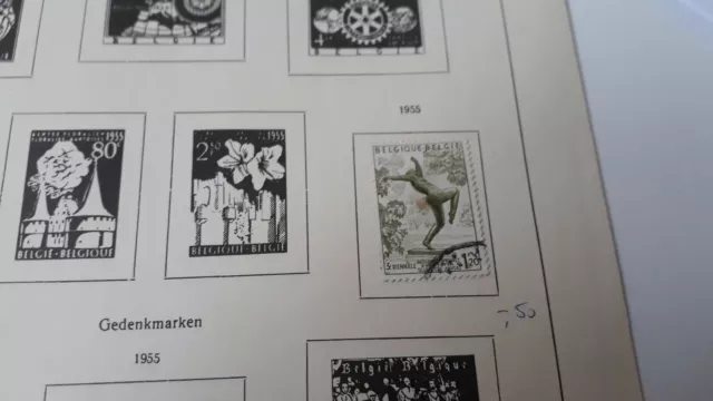 Briefmarken Belgien ab 1953, Sammlung 1 Stück auf Sammelbogen