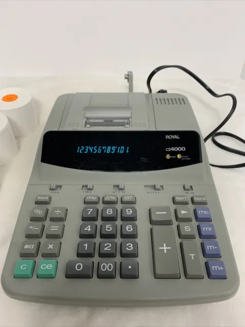 royal 4000hd high speed professional business style calculator/tape record