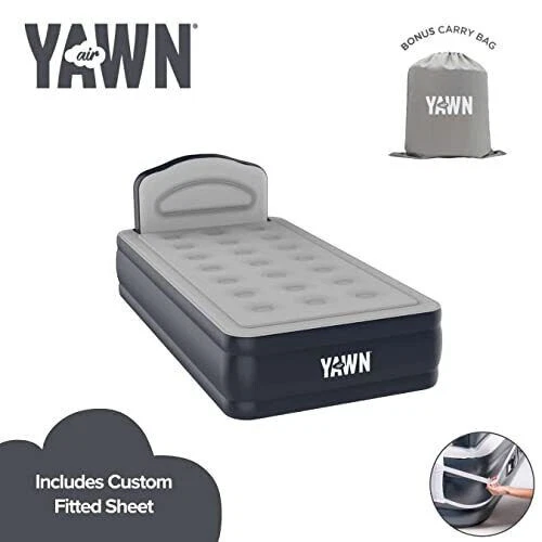 Cama YAWN AIR Deluxe - Cama de aire autoinflable con sábana personalizada incluida -