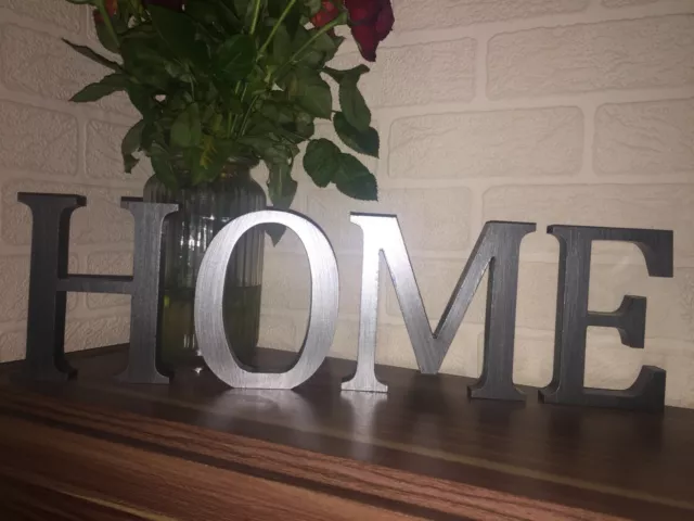 Metallic Grey Wood Freestanding 13cm Large Letters & Signs (Ampersands), Wedding 2