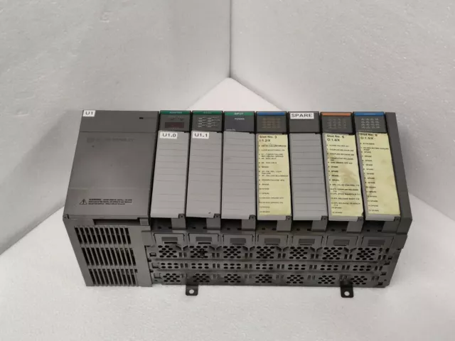 Allen Bradley SLC 500 PLC Set 1746-P3 + 1747-ASB + 1746-BAS + 1746-NI4 + 1746-IB