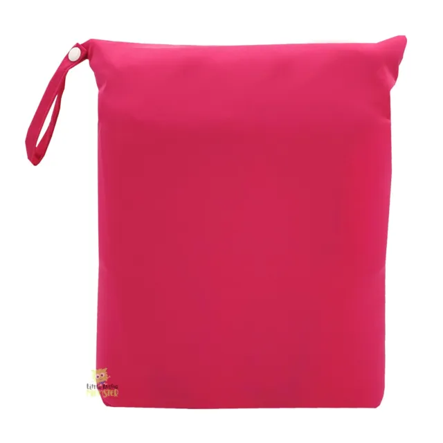 Bright Pink Watetproof Reusable Baby Cloth Diaper Nappy Wet & Dry Bag Swimmer 2