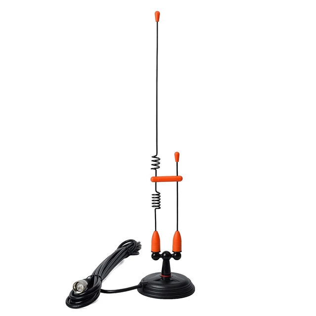 Antena De Radio Móvil De Doble Banda Vhf Uhf Ham, Con Base Magnética Pl259, Cabl