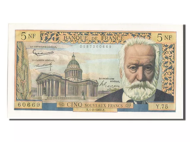 [#203257] Billet, France, 5 Nouveaux Francs, 5 NF 1959-1965 ''Victor Hugo'', 196