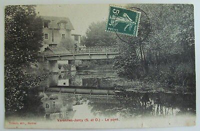CPA 78 varennes-jarcy, the bridge, 1908