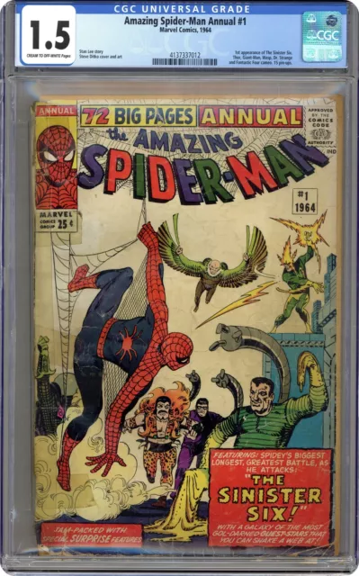 Amazing Spider-Man Annual #1 CGC 1.5 1964 4137337012 1st app. Sinister Six