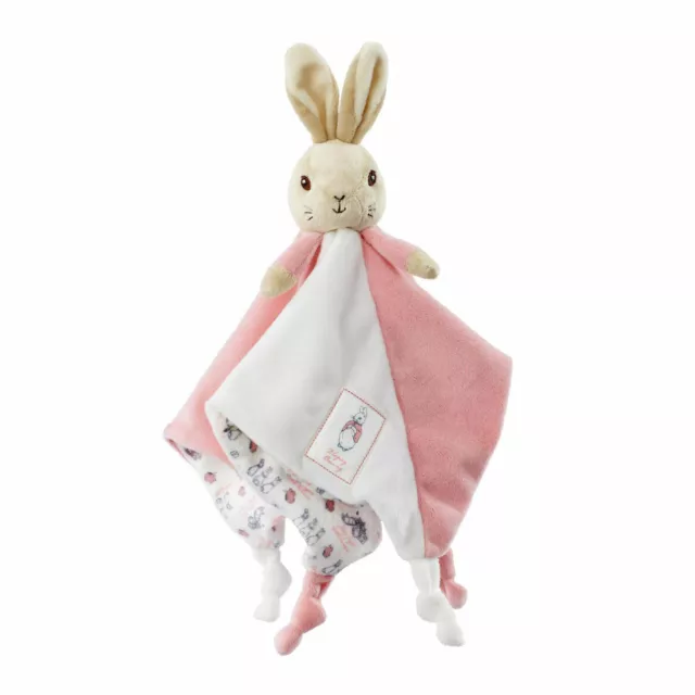 Peter Rabbit My First Flopsy Bunny Pink White Blanket Plush Soft Comforter New 3